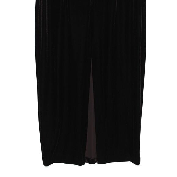 Vintage Adrianna Papell Occasions Brown Velvet Maxi Dress Sleeveless 16W - Picture 11 of 12